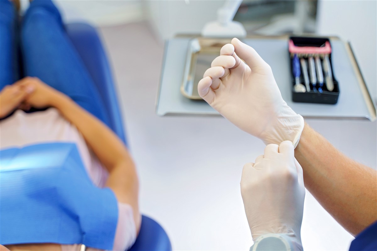 gants d'examen nitrile
