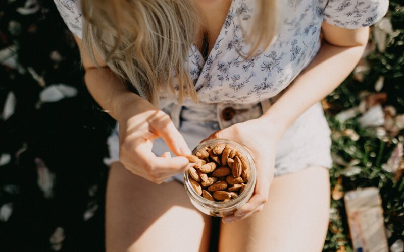 Eating almonds