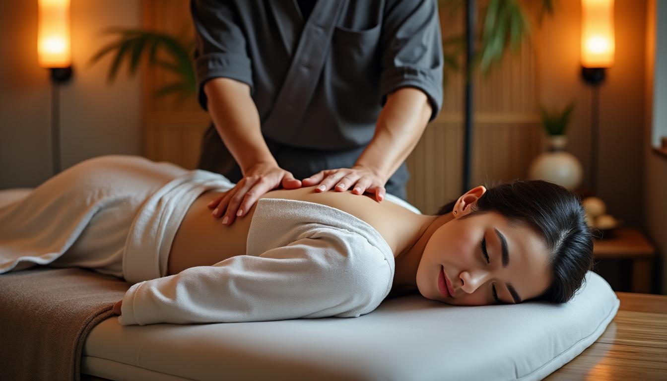 découvrez l'univers du massage alliant les techniques apaisantes du shiatsu et la douceur enveloppante du massage californien pour un bien-être complet et harmonieux.