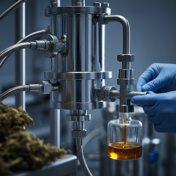 Installation d'extraction au CO2 supercritique pour production de CBD premium en laboratoire