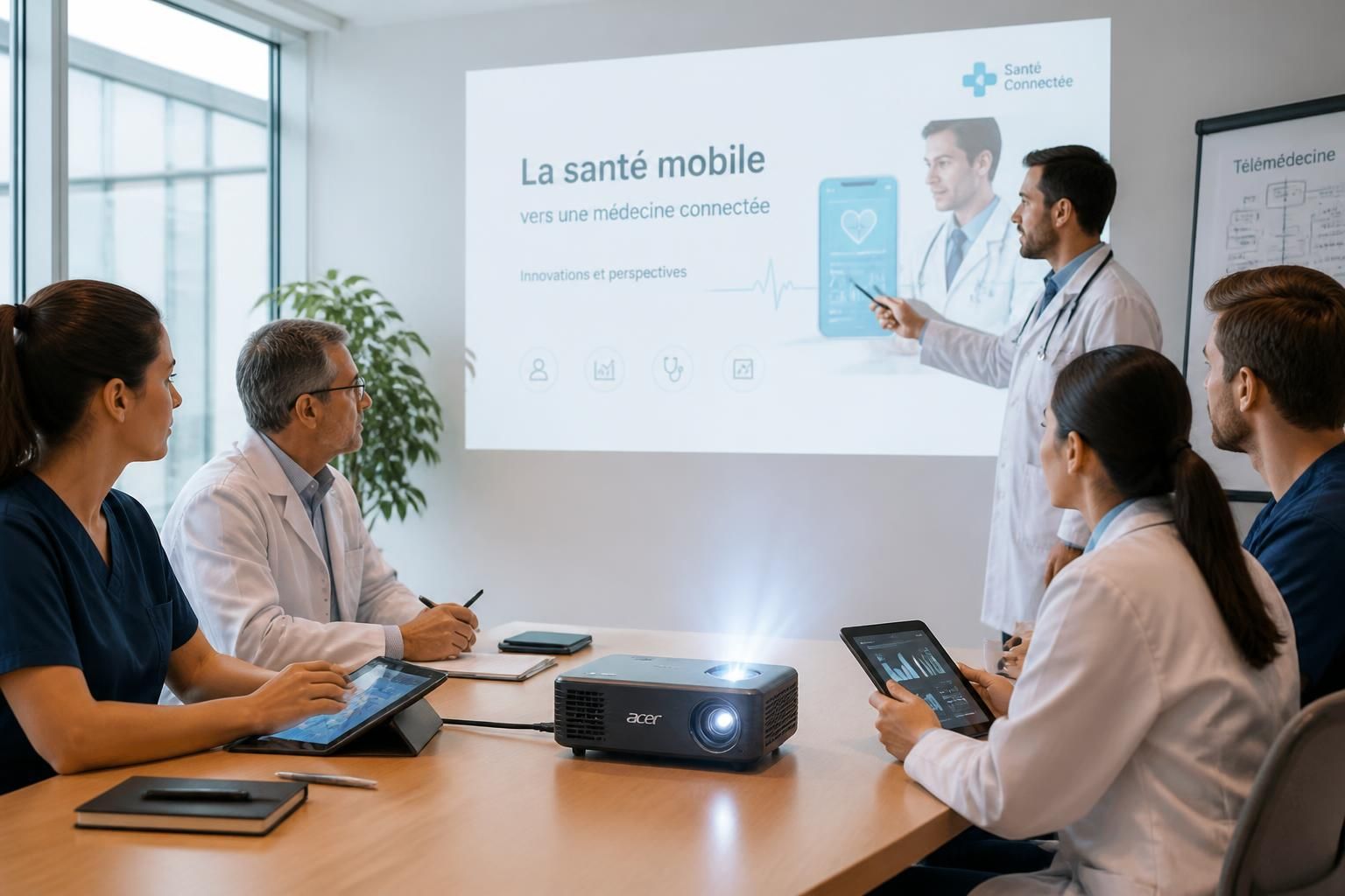 découvrez le mini vidéoprojecteur acer, l’outil idéal pour vos interventions lors de conférences santé mobile, alliant portabilité et performance pour des présentations efficaces.