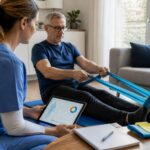 suivez votre rééducation facilement avec un kiné à domicile grâce à une application optimisée pour tablette samsung, pour un accompagnement personnalisé et confortable.